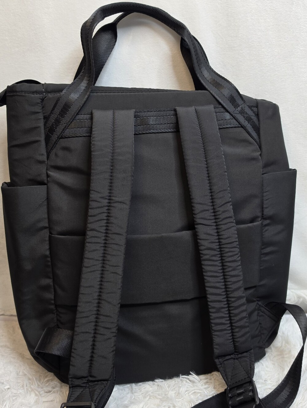JASON WU Black Convertible Tote Backpack Nylon Travel Bag Work Laptop Bag - Picture 3 of 9